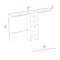 Tuhome Plego 70 in.W, 118 in.W Drawers Closet System, One Drawer, Three Hanging Rods, Five Shelves, Black CLW5362 - alternate 5